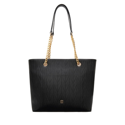 Madelyn Siyah Kadın Zincir Detaylı  Alışveriş Çantası