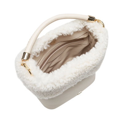 Mandy Krem Kadın Deri El Çantası