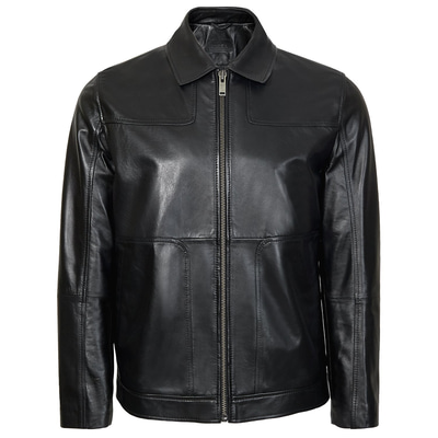 Manno Erkek Gömlek Yakalı Deri Ceket