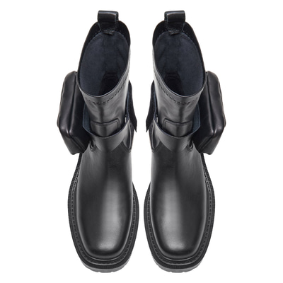 Marble Siyah Kadın Deri Bot