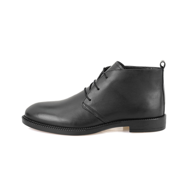 Marc Siyah Erkek Bağcıklı Deri Bot