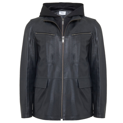 Marco Erkek Kapüşonlu Deri Ceket