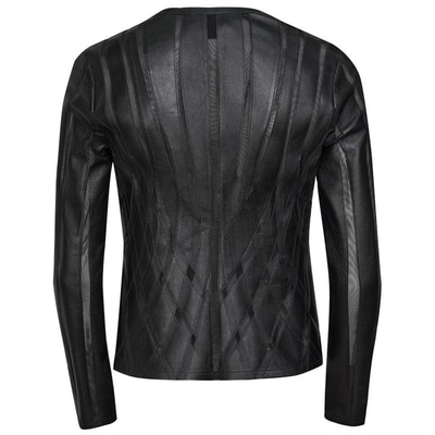 Marita Kadın Dairesel Panelli Deri Ceket