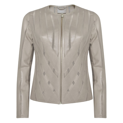 Marita Kadın Dairesel Panelli Deri Ceket