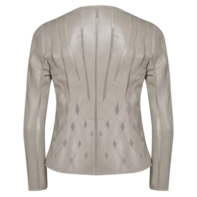 Marita Kadın Dairesel Panelli Deri Ceket