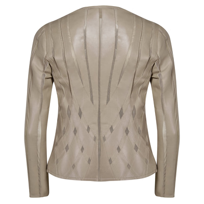 Marita Kadın Dairesel Panelli Deri Ceket