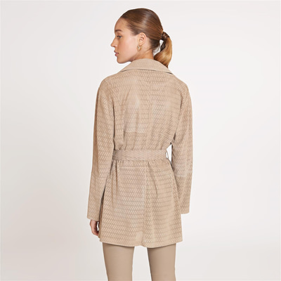 Marita Kadın Süet Perfore Trençkot