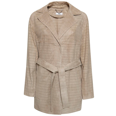 Marita Kadın Süet Perfore Trençkot