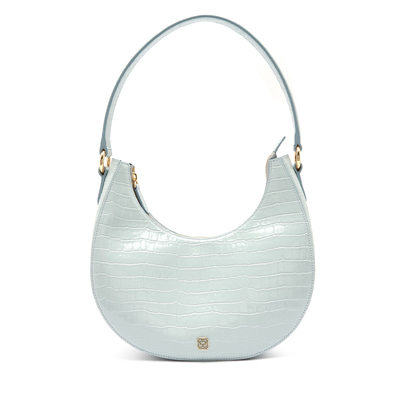 Marriva Buz Mavisi Kadın Kroko Baskılı Deri El Çantası 