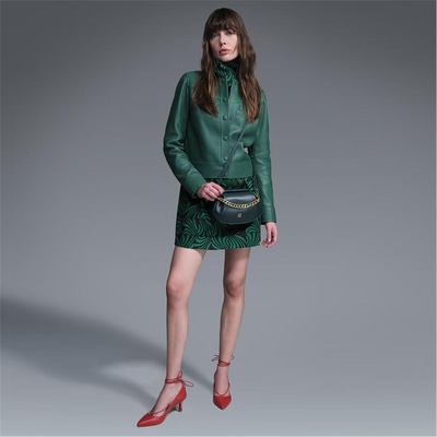 Marry Yeşil Kadın Deri Ceket