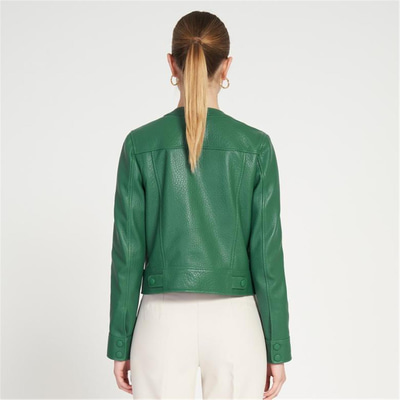 Marry Yeşil Kadın Deri Ceket