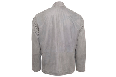 Martino Beyaz Erkek Süet Perfore Çift Taraflı Mont