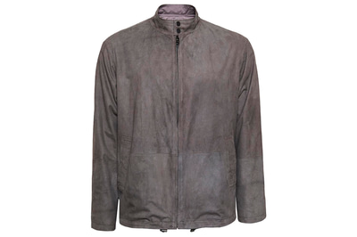 Martino Beyaz Erkek Süet Perfore Çift Taraflı Mont