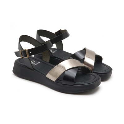 Marty Siyah Kadın Deri Sandalet