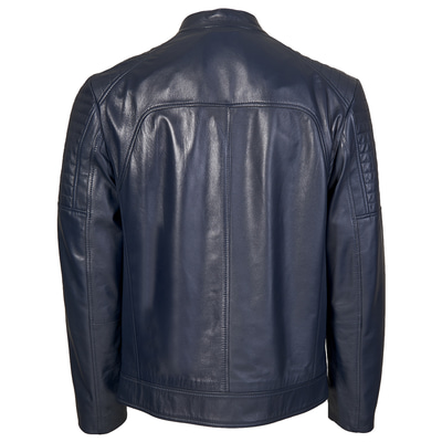 Mattia Lacivert Erkek Deri Mont