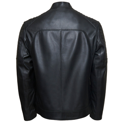 Mattia Siyah Erkek Deri Mont