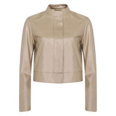 Maura Krem Kadın Deri Ceket