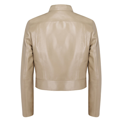 Maura Krem Kadın Deri Ceket