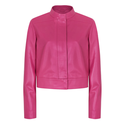 Maura Pembe Kadın Deri Ceket