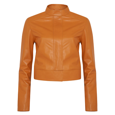 Maura Turuncu Kadın Deri Ceket