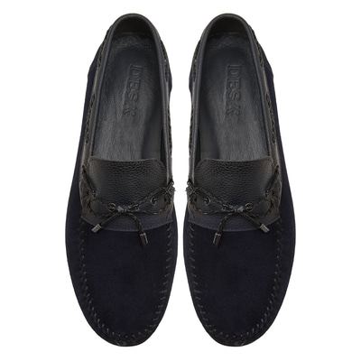 Mauro Lacivert Erkek Süet Loafer