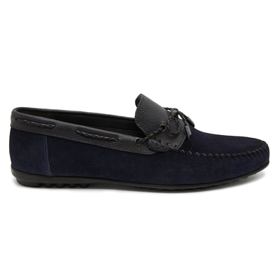 Mauro Lacivert Erkek Süet Loafer