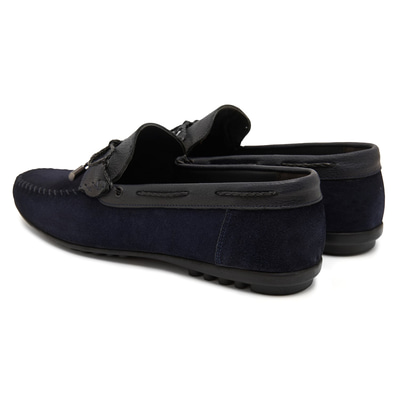Mauro Lacivert Erkek Süet Loafer