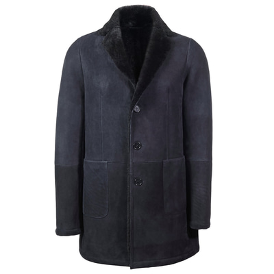 Mavi Diocleziano Erkek Kürk Kaban