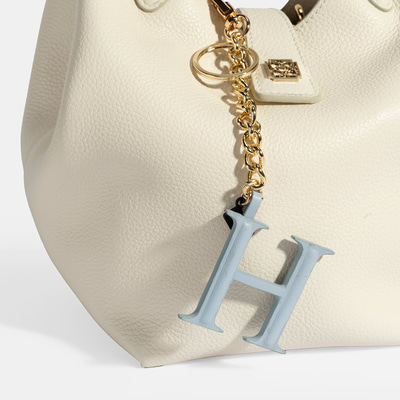 Mavi H Harfi Deri Anahtarlık