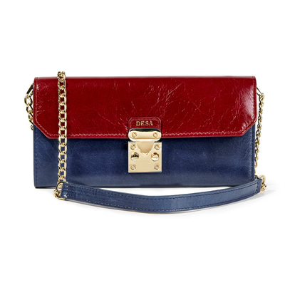 Mavi Kadın Zincir Detaylı Deri Cüzdan