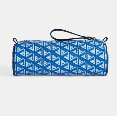 Mavi Monogram Desenli Kalemlik/Tıraş/Makyaj Çantası