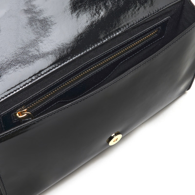 Maxima Siyah Kadın Rugan Deri Clutch 