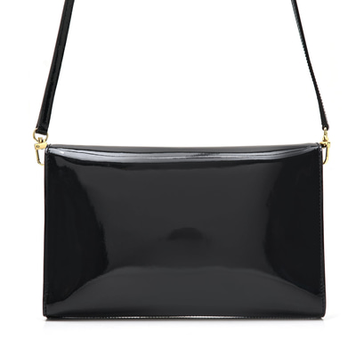 Maxima Siyah Kadın Rugan Deri Clutch 