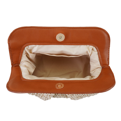 Melany Bej Kadın Hasır Omuz Çantası