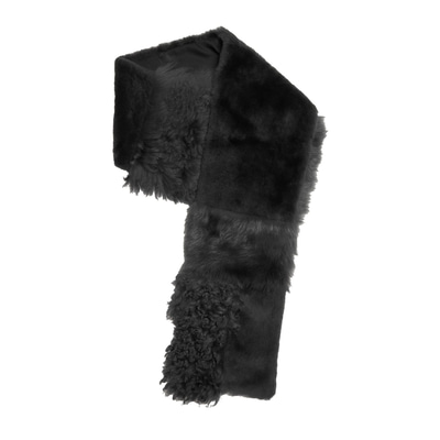Miranna Siyah Kadın Kürk Şal Yaka