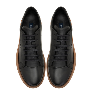 Mirela Siyah Erkek Deri Spor Ayakkabı