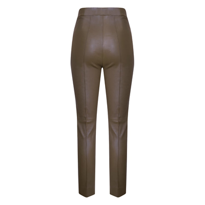 Molly Yeşil Kadın Deri Pantolon