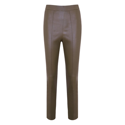 Molly Yeşil Kadın Deri Pantolon