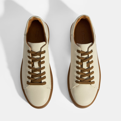 Monikar Bej Erkek Deri Bağcıklı Günlük Ayakkabı