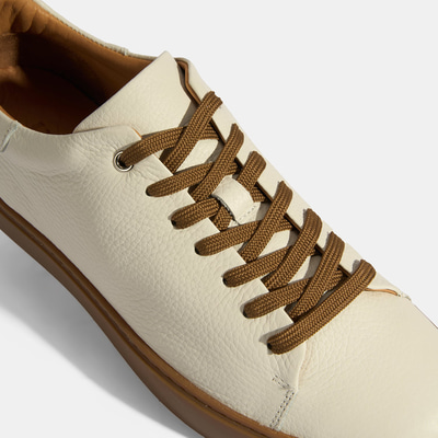 Monikar Bej Erkek Deri Bağcıklı Günlük Ayakkabı