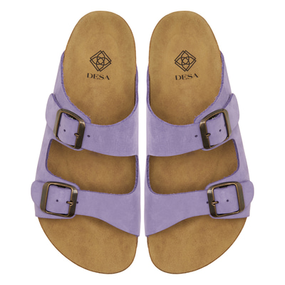 Mor Majori Kadın Deri Terlik