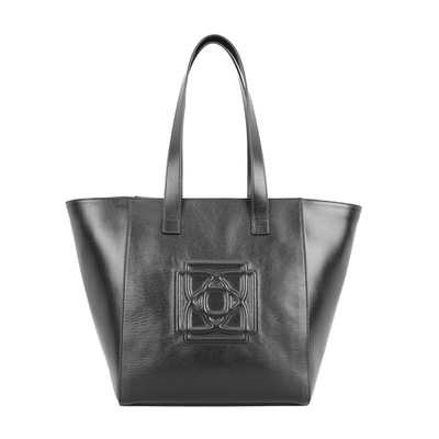 Morgan Siyah Kadın Logolu Deri Omuz Çantası