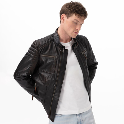 Nancy Vintage Erkek Deri Mont