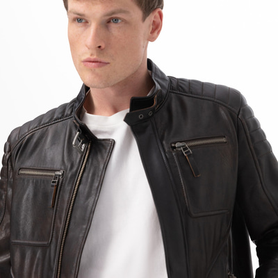 Nancy Vintage Erkek Deri Mont