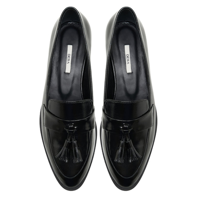 Narciso Siyah Kadın Deri Loafer Günlük Ayakkabı