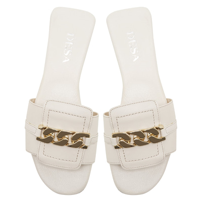 Narciso Zincir Detaylı Kadın Deri Terlik 