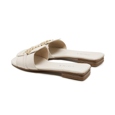 Narciso Zincir Detaylı Kadın Deri Terlik 