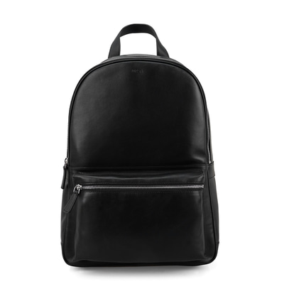 Nathan Siyah Deri Sırt Çantası