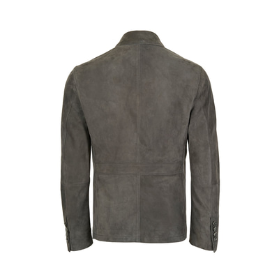 Nicolie Gri Erkek Süet Safari Ceket