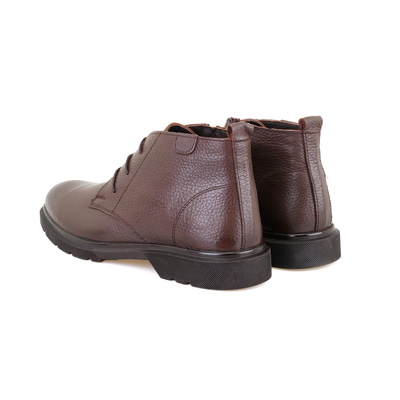 Nicolo Kahve Erkek Fermuarlı Deri Bot